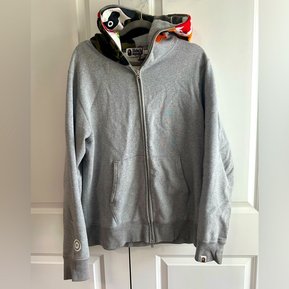 Gray Bathing Ape (Bape) Tiger Zip up